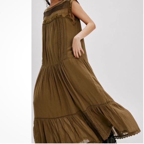 Free People Meadows Edge Maxi Dress in seaweed size XS - Picture 9 of 9